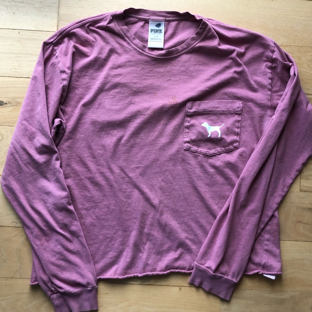 Pink Victoria’s Secret Cropped Long sleeve